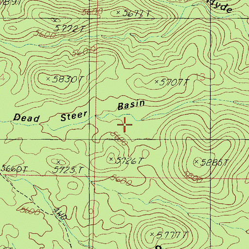 Topographic Map of Dead Steer Basin, AZ