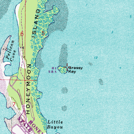 Topographic Map of Grassy Key, FL