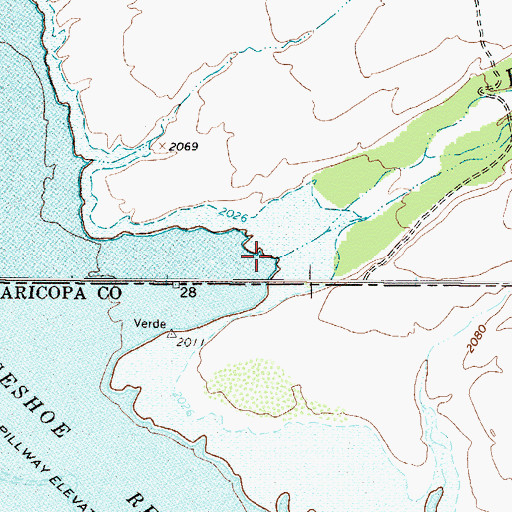 Topographic Map of Deadman Creek, AZ