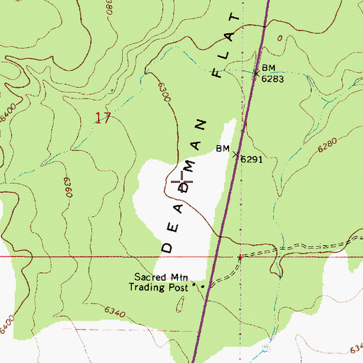 Topographic Map of Deadman Flat, AZ