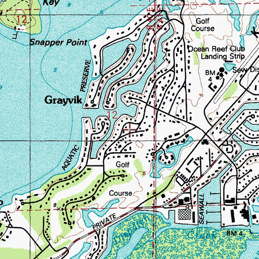 Topographic Map of Grayvik, FL