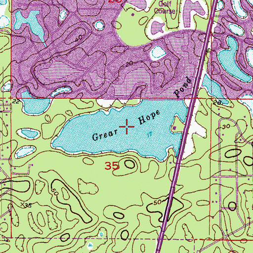 Topographic Map of Grear Hope Pond, FL