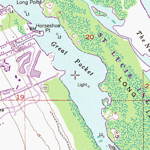 Topographic Map of Great Pocket, FL