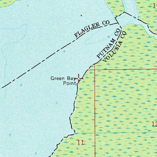 Topographic Map of Green Bay Point, FL
