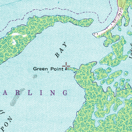 Topographic Map of Green Point, FL