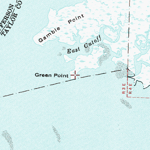 Topographic Map of Green Point, FL