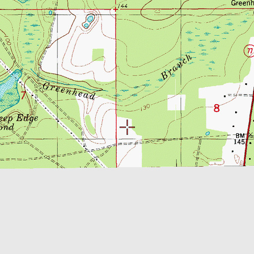 Topographic Map of Greenhead School, FL