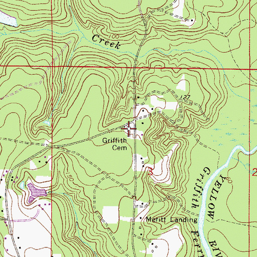 Topographic Map of Griffith Cemetery, FL