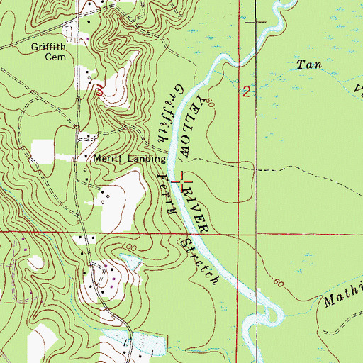 Topographic Map of Griffith Ferry Stretch, FL