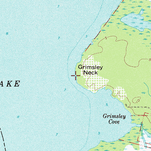 Topographic Map of Grimsley Neck, FL
