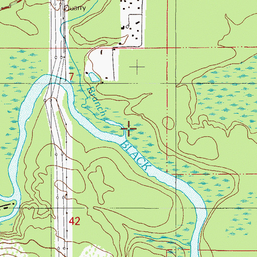 Topographic Map of Grog Branch, FL