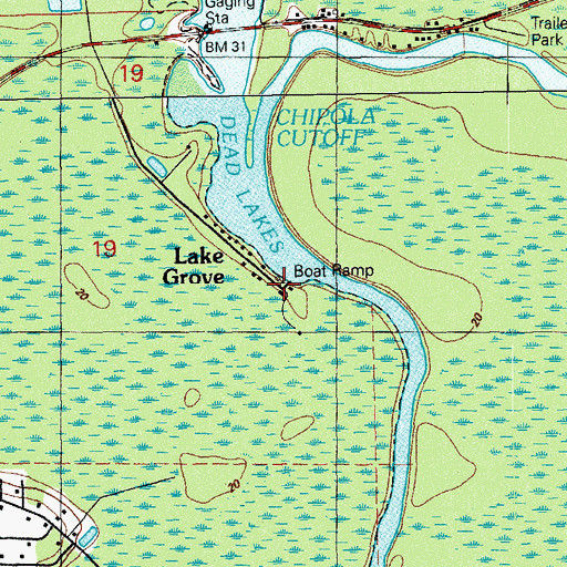 Topographic Map of Lake Grove, FL
