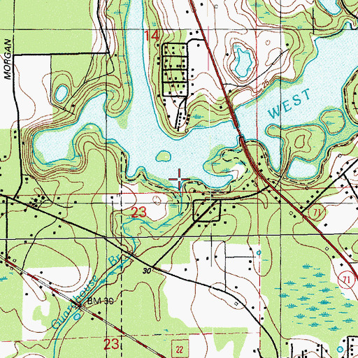 Topographic Map of Guardhouse Branch, FL