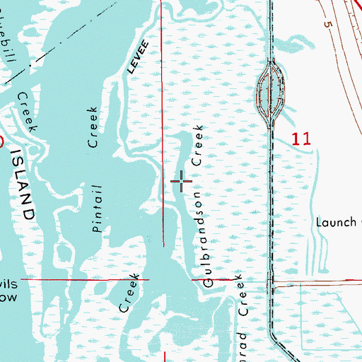 Topographic Map of Gulbrandson Creek, FL