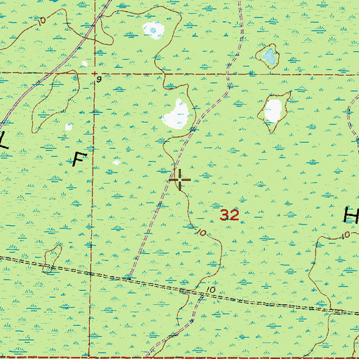 Topographic Map of Gulf Hammock, FL