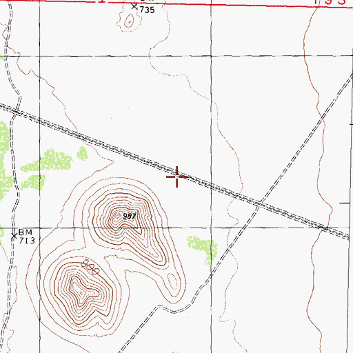 Topographic Map of Childs Valley, AZ
