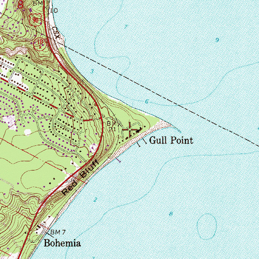 Topographic Map of Devils Point, FL