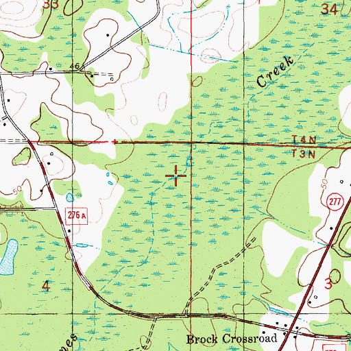 Topographic Map of Gully Branch, FL