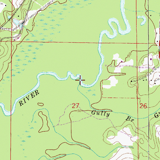Topographic Map of Gully Branch, FL