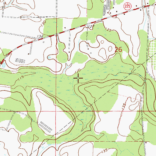 Topographic Map of Gum Creek, FL
