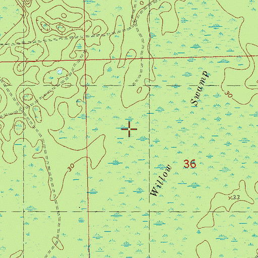 Topographic Map of Gum Creek, FL