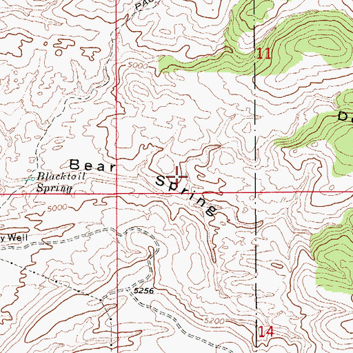 Topographic Map of Death Trap Canyon, AZ