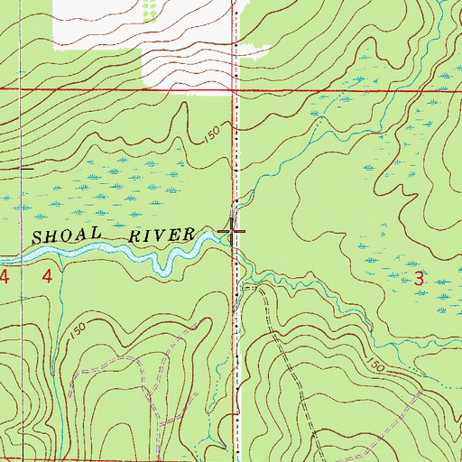 Topographic Map of Gum Creek, FL