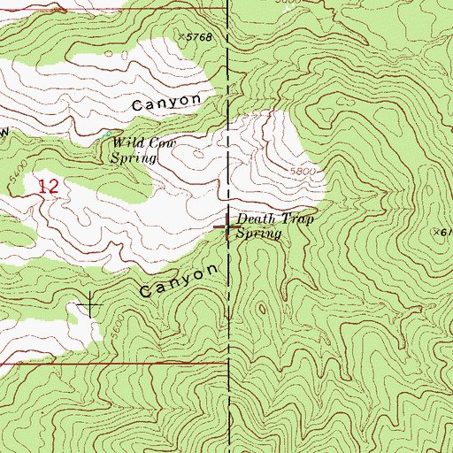 Topographic Map of Death Trap Spring, AZ
