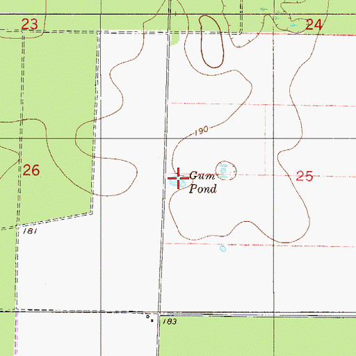Topographic Map of Gum Pond, FL