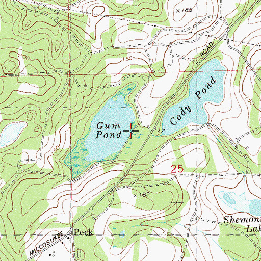 Topographic Map of Gum Pond, FL