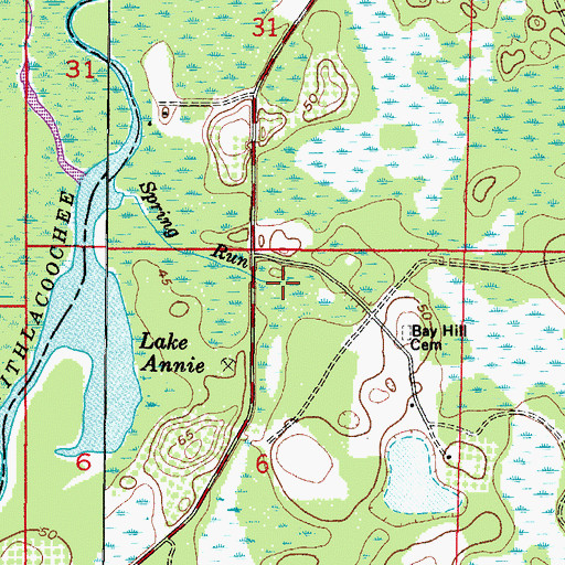 Topographic Map of Gum Slough, FL