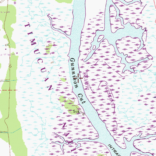 Topographic Map of Gunnison Cut, FL
