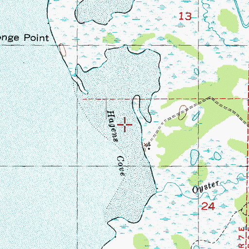 Topographic Map of Hagens Cove, FL