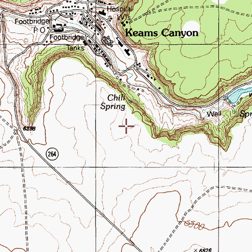 Topographic Map of Chili Spring, AZ