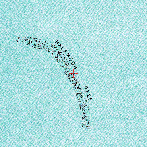 Topographic Map of Halfmoon Reef, FL