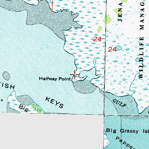 Topographic Map of Halfway Point, FL
