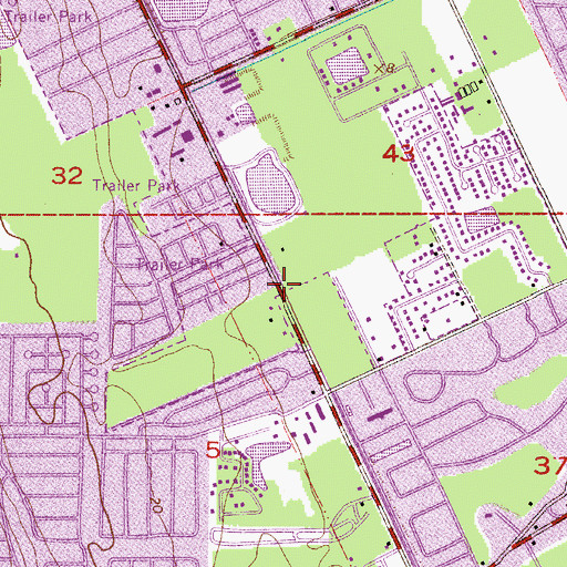 Topographic Map of Halifax Canal, FL