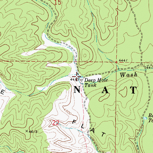 Topographic Map of Deep Hole Tank, AZ