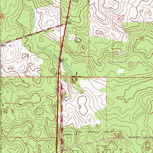 Topographic Map of Hammock Branch, FL