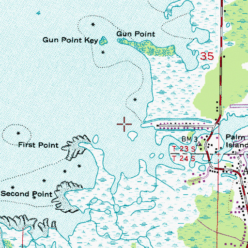 Topographic Map of Hammock Creek, FL