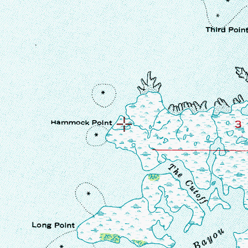 Topographic Map of Hammock Point, FL