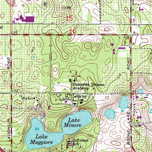 Topographic Map of Hampden Dubose Academy, FL