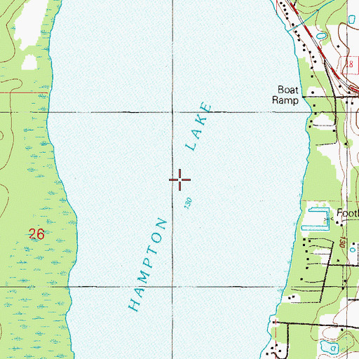 Topographic Map of Hampton Lake, FL