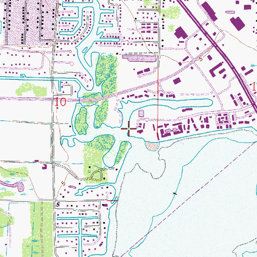 Topographic Map of Hancock Creek, FL