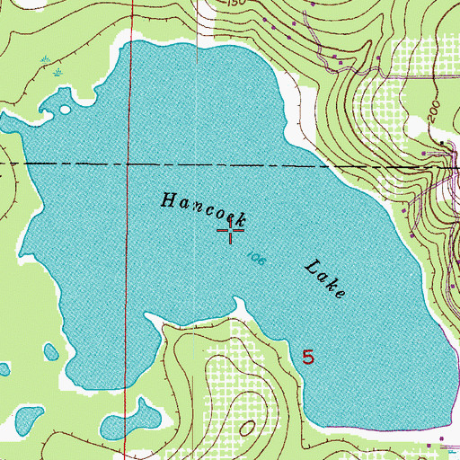 Topographic Map of Hancock Lake, FL