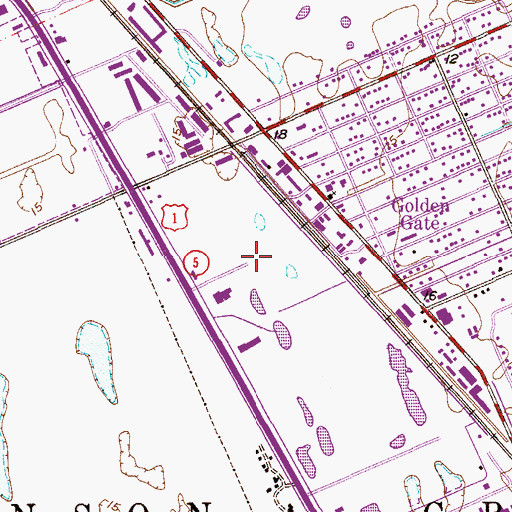 Topographic Map of Hanson Grant, FL