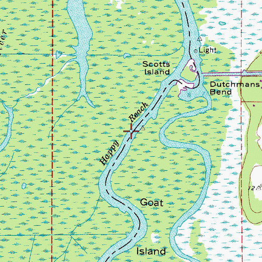 Topographic Map of Happy Reach, FL