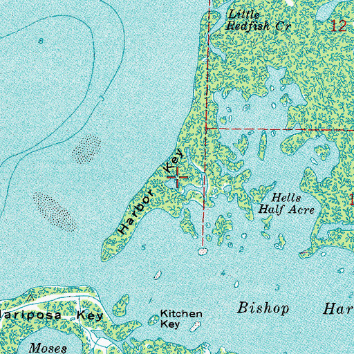 Topographic Map of Harbor Key, FL