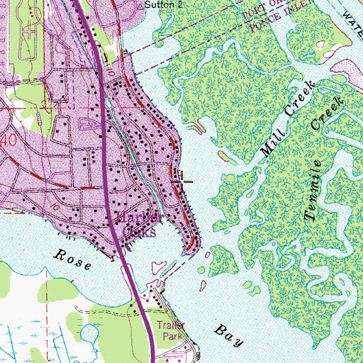 Topographic Map of Harbor Oaks, FL