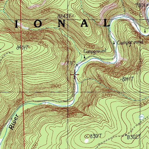 Topographic Map of Deer Creek, AZ